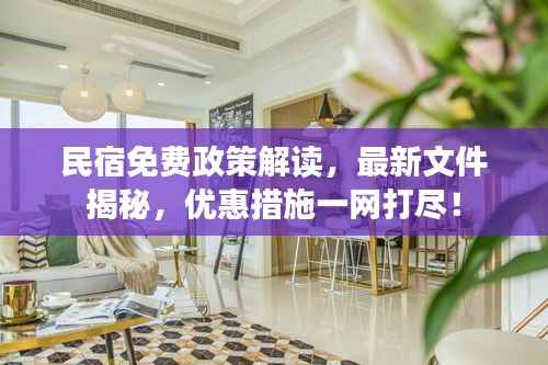 民宿免费政策解读，最新文件揭秘，优惠措施一网打尽！