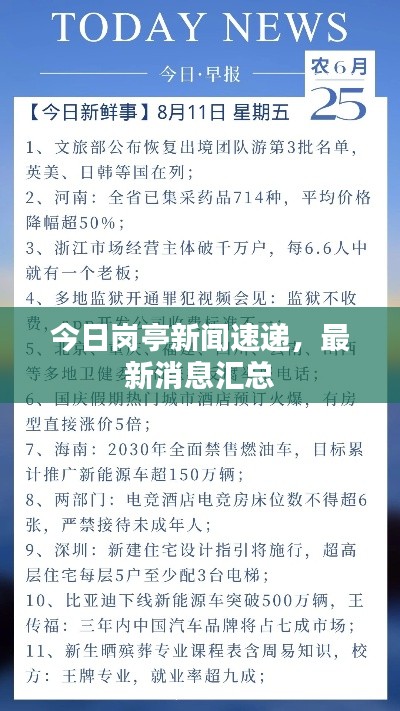 今日岗亭新闻速递,最新消息汇总
