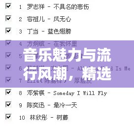 音乐魅力与流行风潮,精选十大必听热门歌曲榜单