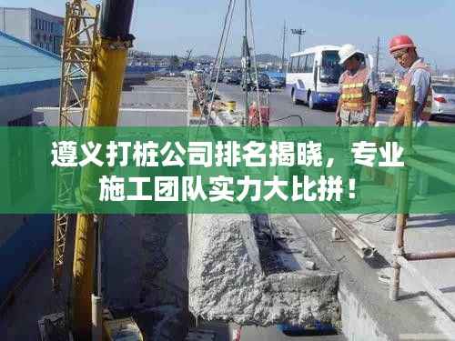 遵义打桩公司排名揭晓,专业施工团队实力大比拼!