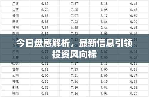 今日盘感解析,最新信息引领投资风向标