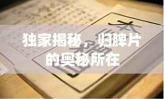 独家揭秘,归脾片的奥秘所在