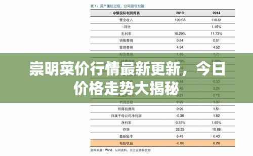 崇明菜价行情最新更新,今日价格走势大揭秘